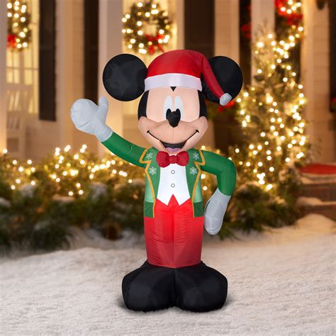 christmas mickey inflatable|mickey mouse outside christmas decoration.